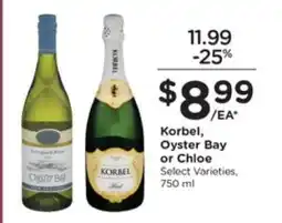 Kroger Korbel, Oyster Bay or Chloe offer