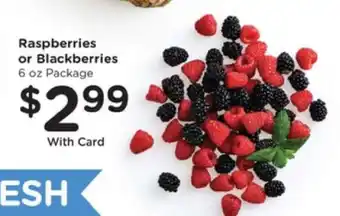 Kroger Raspberries or Blackberries offer