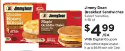 Kroger Jimmy Dean Breakfast Sandwiches offer