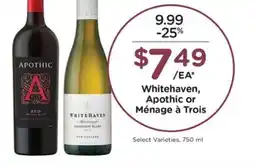 Kroger Whitehaven, Apothic or Ménage à Trois offer