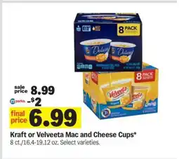 Meijer Kraft or Velveeta Mac and Cheese Cups offer