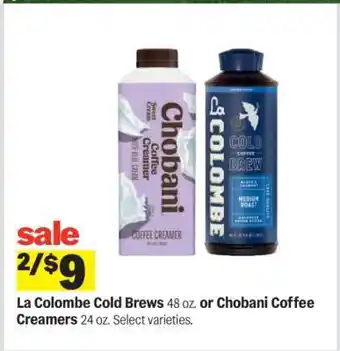 Meijer La Colombe Cold Brews or Chobani Coffee Creamers offer