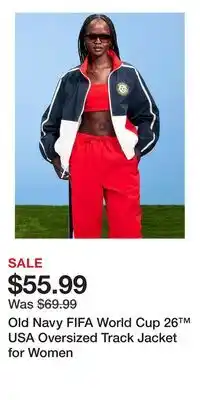 Old Navy Old Navy FIFA World Cup 26 USA Oversized Track Jacket for Women offer