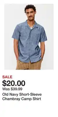 Old Navy Old Navy Short-Sleeve Chambray Camp Shirt offer