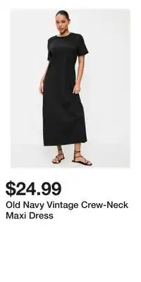 Old Navy Old Navy Vintage Crew-Neck Maxi Dress offer