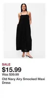 Old Navy Old Navy Airy Smocked Maxi Dress offer