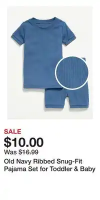 Old Navy Old Navy Ribbed Snug-Fit Pajama Set for Toddler & Baby offer