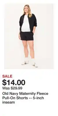 Old Navy Old Navy Maternity Fleece Pull-On Shorts -- 5-inch inseam offer
