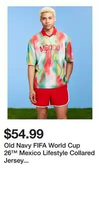 Old Navy Old Navy FIFA World Cup 26 Mexico Lifestyle Collared Jersey T-Shirt for Men offer