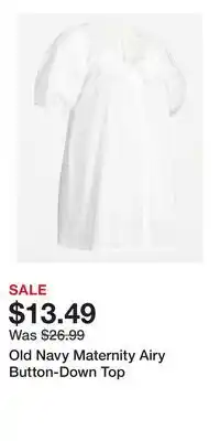 Old Navy Old Navy Maternity Airy Button-Down Top offer