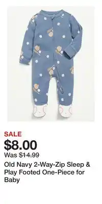 Old Navy Old Navy 2-Way-Zip Sleep & Play Footed One-Piece for Baby offer