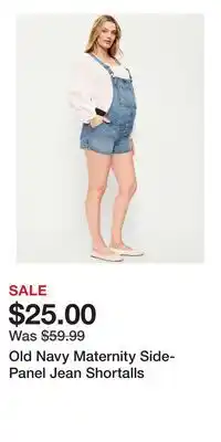 Old Navy Old Navy Maternity Side-Panel Jean Shortalls offer