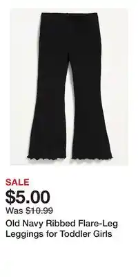 Old Navy Old Navy Ribbed Flare-Leg Leggings for Toddler Girls offer