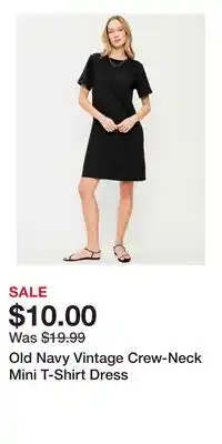 Old Navy Old Navy Vintage Crew-Neck Mini T-Shirt Dress offer