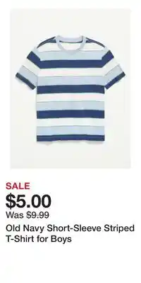 Old Navy Old Navy Short-Sleeve Striped T-Shirt for Boys offer