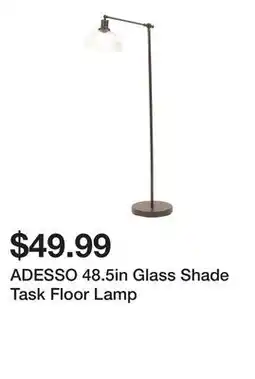Marshalls ADESSO 48.5in Glass Shade Task Floor Lamp offer