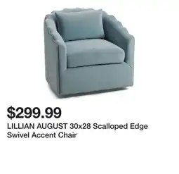 Marshalls LILLIAN AUGUST 30x28 Scalloped Edge Swivel Accent Chair offer