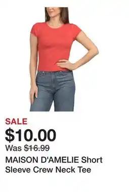Marshalls MAISON D'AMELIE Short Sleeve Crew Neck Tee offer