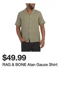 Marshalls RAG & BONE Alan Gauze Shirt offer