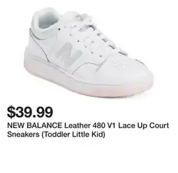 Marshalls NEW BALANCE Leather 480 V1 Lace Up Court Sneakers (Toddler Little Kid) offer