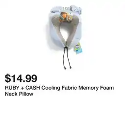Marshalls RUBY + CASH Cooling Fabric Memory Foam Neck Pillow offer