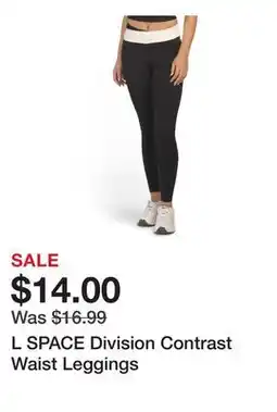 Marshalls L SPACE Division Contrast Waist Leggings offer