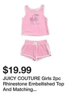 Marshalls JUICY COUTURE Girls 2pc Rhinestone Embellished Top And Matching Shorts Set offer