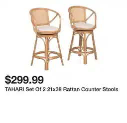 Marshalls TAHARI Set Of 2 21x38 Rattan Counter Stools offer