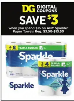 Dollar General Sparkle Paper Towels offer