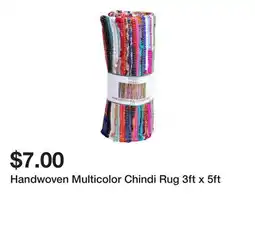 Five Below Handwoven Multicolor Chindi Rug 3ft x 5ft offer