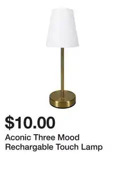 Five Below Aconic Three Mood Rechargable Touch Lamp offer
