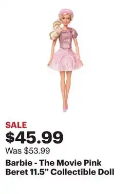 Best Buy Barbie - The Movie Pink Beret 11.5 Collectible Doll offer