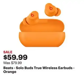Best Buy Beats - Solo Buds True Wireless Earbuds - Orange offer