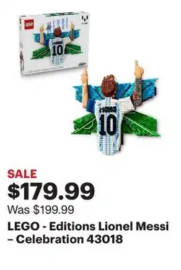 Best Buy LEGO - Editions Lionel Messi – Celebration 43018 offer
