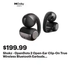 Best Buy Shokz - OpenDots 2 Open-Ear Clip-On True Wireless Bluetooth Earbuds - Black offer