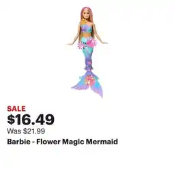 Best Buy Barbie - Flower Magic Mermaid offer