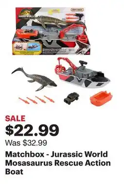 Best Buy Matchbox - Jurassic World Mosasaurus Rescue Action Boat offer