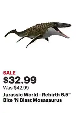Best Buy Jurassic World - Rebirth 6.5 Bite 'N Blast Mosasaurus offer