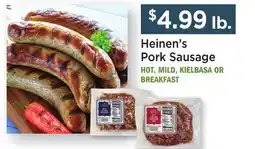 Heinen's Heinen's Pork Sausage offer
