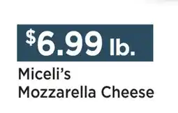 Heinen's Miceli's Mozzarella Cheese offer