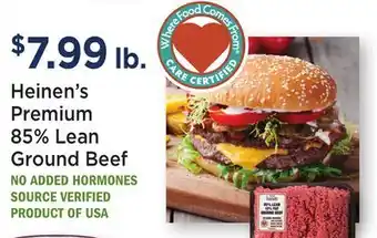 Heinen's Heinen's Premium 85% Lean Ground Beef offer