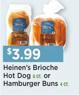 Heinen's Heinen's Brioche Hot Dog 6 CT. or Hamburger Buns 4 CT offer