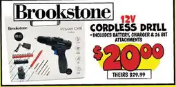 Ollie's BROOKSTONE 12V CORDLESS DRILL offer