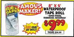 Ollie's FAMOUS MAKER! 8 X 5' WATERPROOF TAPE ROLL offer