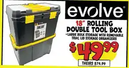 Ollie's EVOLVE 18 ROLLING DOUBLE TOOL BOX offer