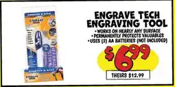Ollie's ENGRAVE TECH ENGRAVING TOOL offer