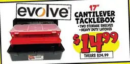Ollie's EVOLVE 17 CANTILEVER TACKLEBOX offer