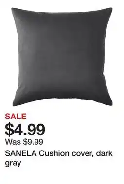 Ikea SANELA Cushion cover, dark gray offer