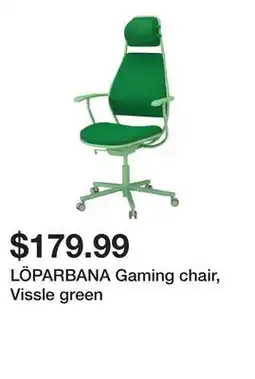 Ikea LĂ–PARBANA Gaming chair, Vissle green offer