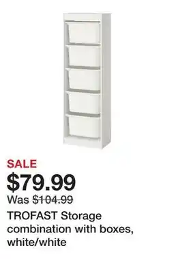 Ikea TROFAST Storage combination with boxes, white/white offer